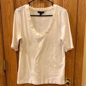 Banana Republic White Short Sleeve Top